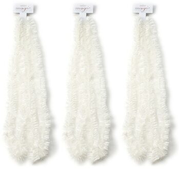 3x Witte kerstslingers 5 x 270 cm kerstboom versieringen
