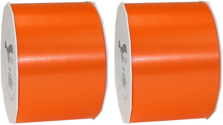 3x XL Hobby/decoratie oranje satijnen sierlinten 9 cm/90 mm x 91 meter extra breed - Cadeaulint satijnlint/ribbon
