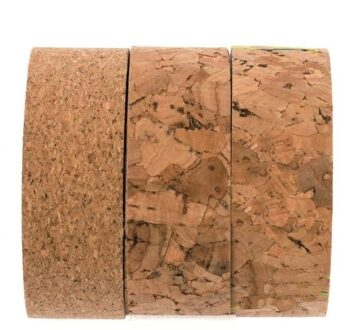 3x Zelfklevende kurkband/kurktape - 1 meter - Decoratie kurk tape - Knutselen