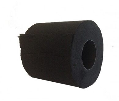 3x Zwart toiletpapier rol 140 vellen - Zwart thema feestartikelen decoratie - WC-papier/pleepapier