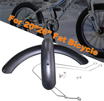 4.0 fat tire Bike Mud Guards Fender Set for 20''26''x4.0 Fat Bike Snow Bike Beach Bicycle Mudguard MTB Demolition Bicycle Fender
