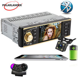 4.1 Inch Hd 1 Din Auto Radio 4019B Stuurbediening Usb Aux Fm Afstandsbediening Bluetooth 12V Audio Stereo zonder camera