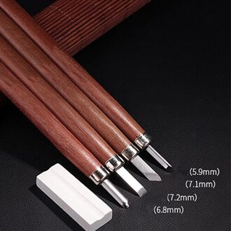 4-10 Stks/set Houten Handvat Carving Beitel Professionele Houten Sculptuur Tool Set Voor Houtbewerking Hobby Kunstenaar Ambachten Snijden 4 stk