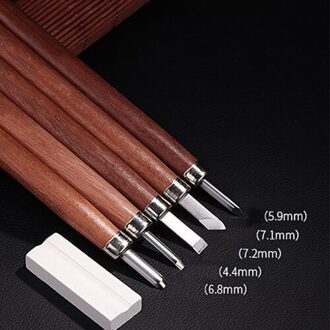 4-10 Stks/set Houten Handvat Carving Beitel Professionele Houten Sculptuur Tool Set Voor Houtbewerking Hobby Kunstenaar Ambachten Snijden 5 stk