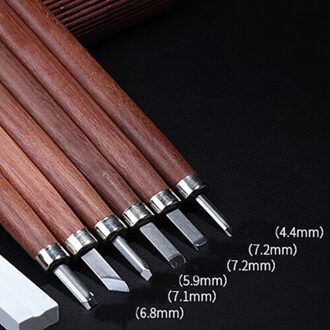 4-10 Stks/set Houten Handvat Carving Beitel Professionele Houten Sculptuur Tool Set Voor Houtbewerking Hobby Kunstenaar Ambachten Snijden 6 stk