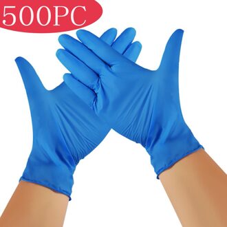 4 #100/300/500Pcs Wegwerp Nitril Handschoenen Latex Nitril Rubber Keuken/Afwassen/Tuin handschoenen Перчатки Нетриловые S / 500stk