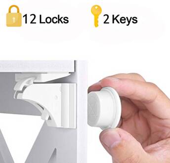 4-12 Sloten + 1-3keys Magnetische Kind Lock Baby Veiligheid Kids Locker Bescherming Kastdeur Lade Security Kinderen Beschermen sloten 14 reeks