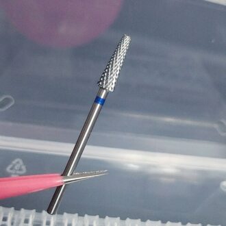 4*14Mm Cone Carbide Nail Drill Bit 3/32 "Frezen Cutter Voor Manicure Rotary Burr Nail Bits Elektrische boor Accessoires Tool L0414Blue