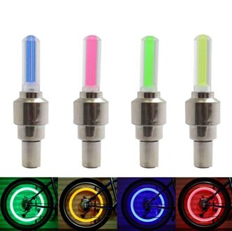 4/2 Pcs Ventiel Led Cap Voor Fiets Auto Motor Wiel Band Licht Lamp Decoratieve Lamp Auto Verlichting Auto wiel Licht geel / 2stk