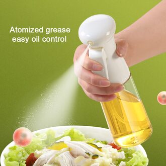 4 #210Ml Keuken Bbq Olijfolie Spray Fles Draagbare Bakken Koekenpan Glas Olie Spuit Lege Olie Azijn Dispenser koken Gereedschap wit