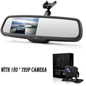 4.3 Inch Display Oem Auto Achteruitkijkspiegel Auto Parking Monitor Tft Lcd-kleurenscherm Car Mirror Monitor Backup Met stand RM43with 720P camera