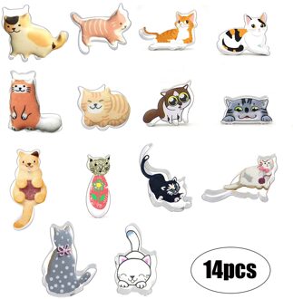 4 # 3d Cookie Mallen Cookie Cutter Set Cake Mallen Diy Bakken Tools Voor Rvs Cookie Gereedschap Keuken accessoires