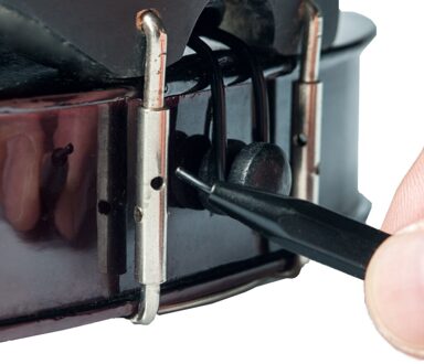 4/4 Viool Fittingen Plated Golden/Zilver/Zwart Split Chin Rest Schroeven Ebbenhout Chinrest Schroef Wrench Schroevendraaier zwart Screwdriver