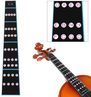 4/4 Zwarte Professionele Viool Toets Sticker Fretboard Note Label Vingerzetting Grafiek Praktijk Voor Beginner Viool Onderdelen