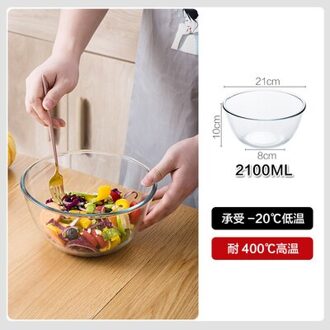 4.5/2.1/1.1/0.5L Grote Glazen Slakom Creatieve Noedels Soep Container Huishoudelijke Dikker Mixing Bowls Keuken servies Goud