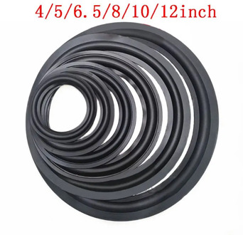 4/5/6.5/8/10/12" Elastic Rubber Ring Speaker Surround Repair Foam Woofer Edge