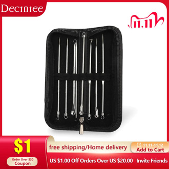 4/5/6/7/8 Pcs Stainless Steel Blackhead Remover Needle Kit Blackhead Acne Comedone Pimple Blemish Extractor Removal Beauty Tool