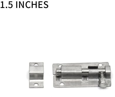 4/5/6/8/10/12 Inch Meubels Deur Bouten Rvs Slot Schuifdeur Keten Klink voor Gate Security Hardwares 1.5 duim