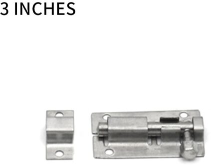 4/5/6/8/10/12 Inch Meubels Deur Bouten Rvs Slot Schuifdeur Keten Klink voor Gate Security Hardwares 3 duim