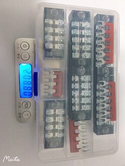 4 5 6-Bit 600V15A Dubbele Rij Stud Terminal 400V15A Vork Connector Zwart En Rood