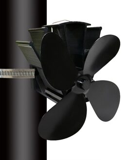 4/5/6 Bladewall Opknoping Zwart Warmte Aangedreven Kachel Fan Log Hout Brander Eco Vriendelijke Rustig Thuis Haard Ventilator Warmte distributie 4blade