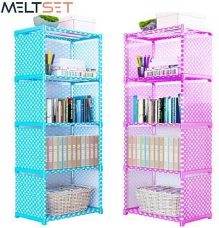 4/5/6 Layer Simple Bookshelf Easy Assembled Storage Shelf For Books Floor Standing Bookcase Storage Cabinet Home Organizer