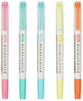 4/5/8 Stks/set Singal/Double Headed Markeerstift Marker Tekening Markering Pennen Fluorescerende Mark Pen School Briefpapier office Supply 4-5stk dubbele hoofd