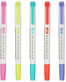 4/5/8 Stks/set Singal/Double Headed Markeerstift Marker Tekening Markering Pennen Fluorescerende Mark Pen School Briefpapier office Supply 5-5stk dubbele hoofd