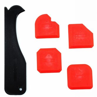 4/5/9 Pcs Window Deur Siliconenkit Spreader Spatel Schraper Cement Kalefateren Removal Tool Kit Breeuwen Afwerking kit Grout 5stk rood