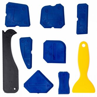 4/5/9 Pcs Window Deur Siliconenkit Spreader Spatel Schraper Cement Kalefateren Removal Tool Kit Breeuwen Afwerking kit Grout 9stk blauw