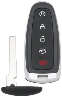 4/5 Knop Afstandsbediening Sleutel Shell Case HU101 / FO38 Blade Voor Ford Lincoln Focus Escape Explorer Edge Expeditie Flex C-Max Taurus 5B schelp met HU101