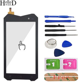 4.5 ''Mobiele Telefoon Voorzijde Touch Glas Voor Geotel A1 Touch Screen Glas Digitizer Panel Sensor Gereedschap Lijm zwart nee Tools