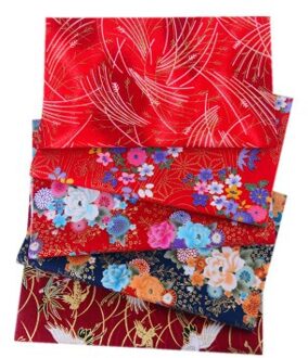 4/5 Stks/set Bloemenprint Naaien Patchwork Doek Materiaal Katoen Handgemaakte Vintage Gemengde Stijl Naaien Patchwork 20*25 Cm A2