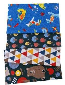4/5 Stks/set Bloemenprint Naaien Patchwork Doek Materiaal Katoen Handgemaakte Vintage Gemengde Stijl Naaien Patchwork 20*25 Cm D2
