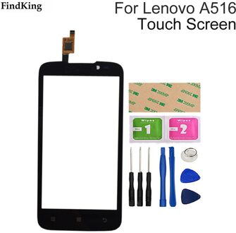 4.5 "Touchscreen Voor Lenovo A516 Touch Screen Panel Digitizer Glas Sensor Highscreen Touchscreen Lijm Scherm Gereedschappen zwart met Tools