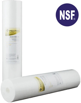 4.5" x 20" Polypropylene Sediment Water Filter Cartridge 50 micron to 5 micron Dual Gradient Density for Water Purifier