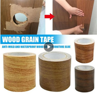 4.57M/Roll Realistic Woodgrain Repair Adhensive Duct Tape 7 Colors Furniture Adhesive Hardware Home Furniture Care Refurbishment