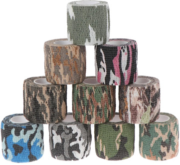 4.5M Hunt Disguise Elastoplast Camouflage Elastic Wrap Tape Self Adhesive Sports Protector Ankle Knee Finger Arm Bandage