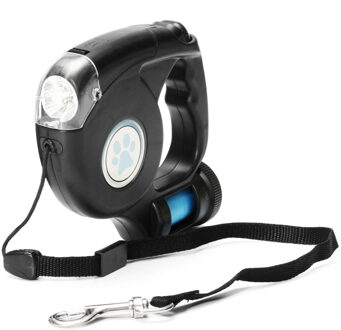 4.5M Led Zaklamp Uitschuifbare Retractable Pet Hondenlijn Lead Met Vuilniszak