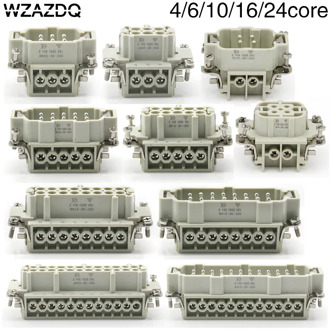 4/6/10/16/24 core heavy-duty connector HDC-HE male connector and female connector 16A500v aviation plug core