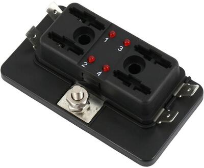 4/6/10 Way Standaard Blade LED Zekeringkast Houder Met Falen Licht Auto Marine Voor Auto Auto accessoires Blade Fuse Box