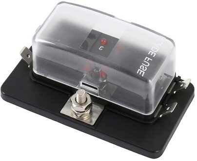 4/6/10 Way Standaard Blade Led Zekeringkast Houder Met Falen Licht Auto Marine Voor Auto Auto Accessoires Blade zekeringkast Donkergrijs