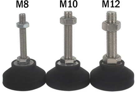 4/6/10pcs Adjustable Lathe Leg Thread Type Adjustable Levelling Feet Swivel Base Articulating Leveling legs Furniture Glide Pad