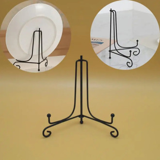 4/6/8/10/12 inch Iron Easel Classic Display Stand Bowl Plate tea biscuit Art Photo Picture Frame Book Holder Home Decoration
