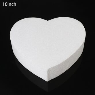 4/6/8/10Inch Wit Sugarcraft Dummy Party Diy Patrice Model Taart Foam Mould Ronde polystyreen Piepschuim Keuken Accessoires hart 10duim