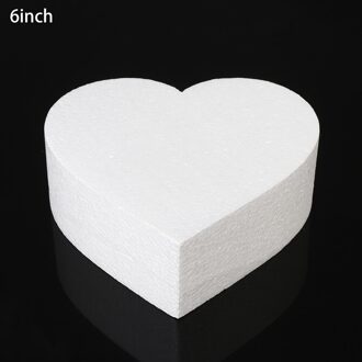 4/6/8/10Inch Wit Sugarcraft Dummy Party Diy Patrice Model Taart Foam Mould Ronde polystyreen Piepschuim Keuken Accessoires hart 6duim