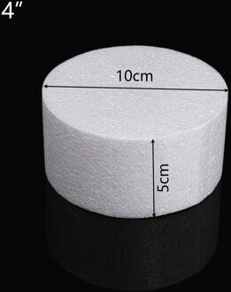 4/6/8/10Inch Wit Sugarcraft Dummy Party Diy Patrice Model Taart Foam Mould Ronde polystyreen Piepschuim Keuken Accessoires ronde 4duim
