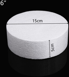 4/6/8/10Inch Wit Sugarcraft Dummy Party Diy Patrice Model Taart Foam Mould Ronde polystyreen Piepschuim Keuken Accessoires ronde 6duim