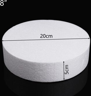 4/6/8/10Inch Wit Sugarcraft Dummy Party Diy Patrice Model Taart Foam Mould Ronde polystyreen Piepschuim Keuken Accessoires ronde 8duim