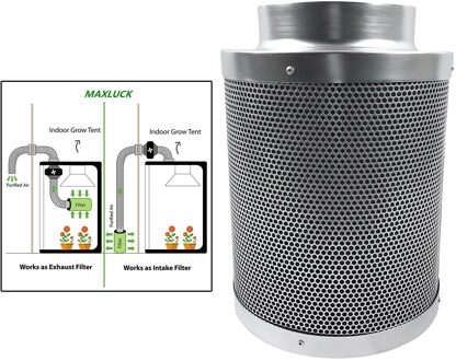 4/6/8 "Air Carbon Filter Geurbestrijding 38Mm Dikke Geactiveerde Houtskool Voor Inline Fan Pre-Filter houtskool Filter Rvs 6 duim